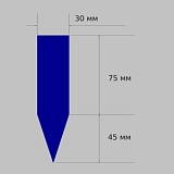 бирка-колышек голубая 30x120 мм