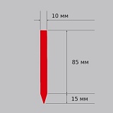 бирка-колышек красная 10x100 мм