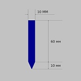 бирка-колышек голубая 10x70 мм