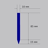 бирка-колышек голубая 10x100 мм