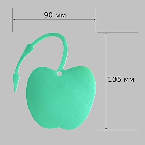 навесные бирки для маркировки растений в виде зеленого яблока
