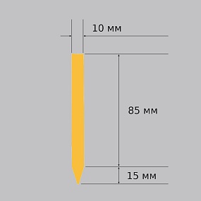 бирка-колышек желтая 10x100 мм