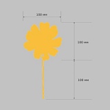бирка цветок желтая 100x200 мм